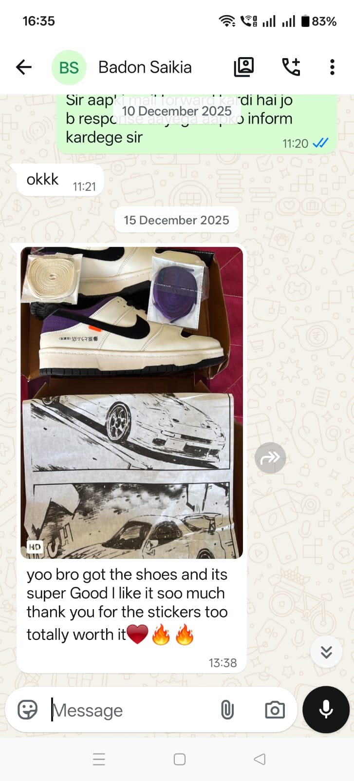 Customer review screenshot