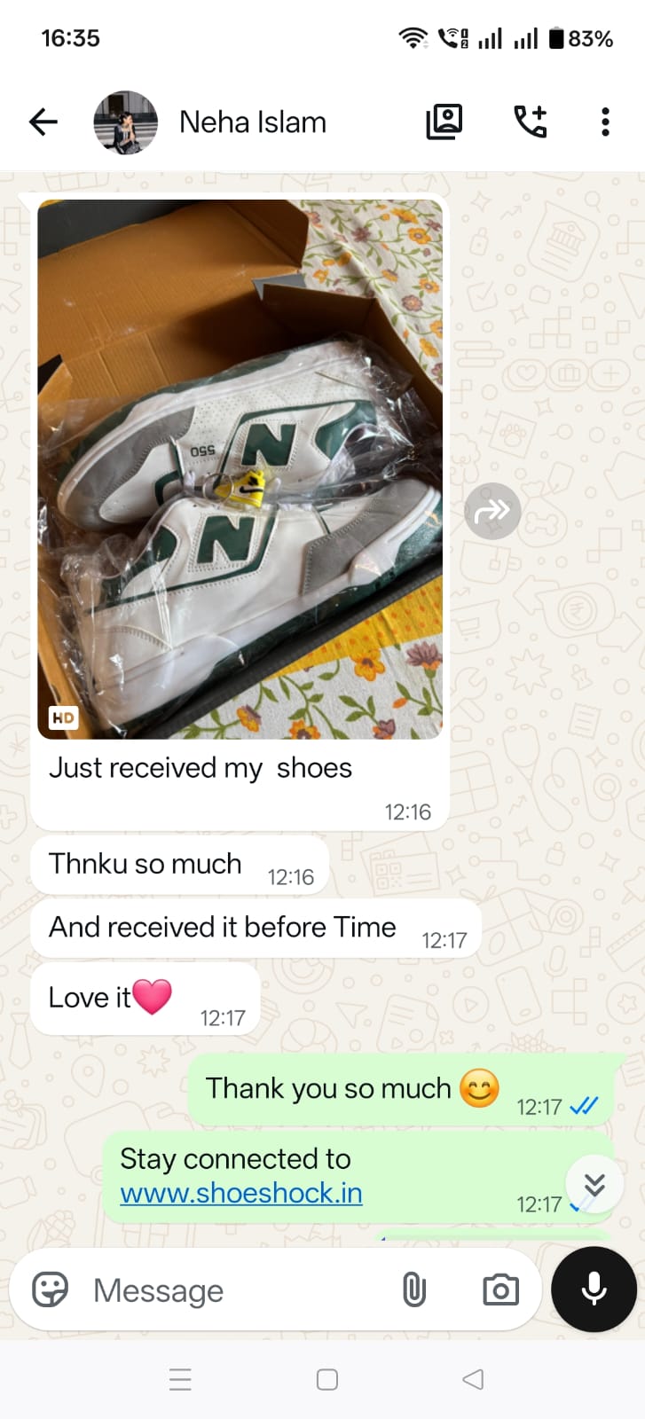 Customer review screenshot